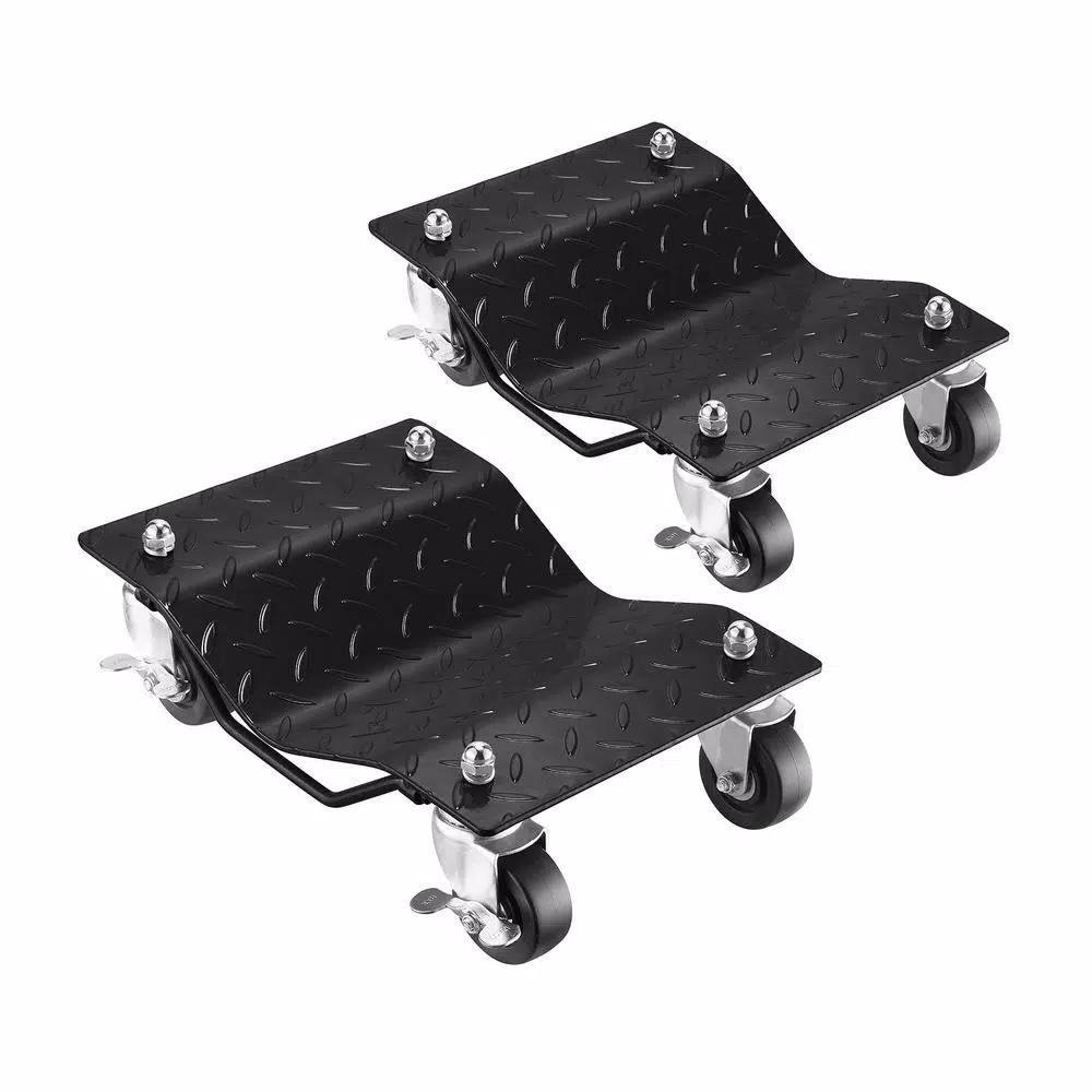 Pentagon Tool Premium Steel Car Tire Dolly 2-Pack, 1500 lb Capacity per Skate