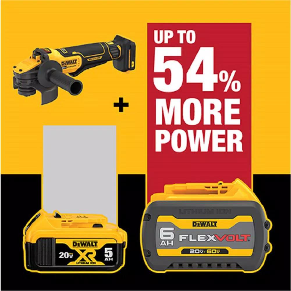 DEWALT 20V MAX Brushless 4.5-5 in. Angle Grinder Kit with FLEXVOLT 6.0Ah Battery