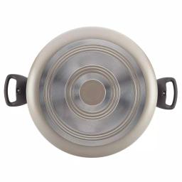 Farberware 10.5 Qt. Aluminum Nonstick Stock Pot with Glass Lid, Champagne thumbnail 4