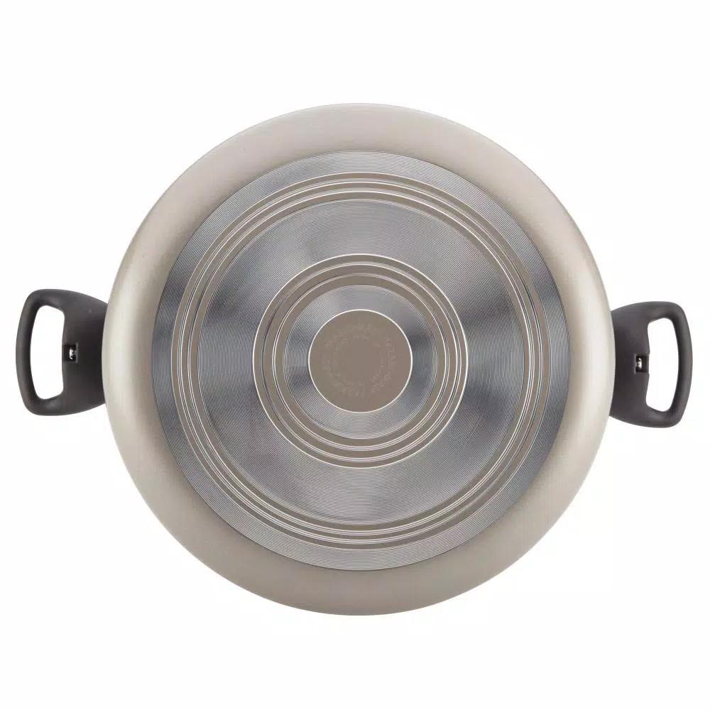 Farberware 10.5 Qt. Aluminum Nonstick Stock Pot with Glass Lid, Champagne