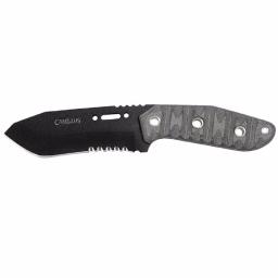 Camillus CK-9.5 4.75 in. 1095 High Carbon Steel Drop Point Fixed Blade Knife with Black Linen Micarta Handle thumbnail 1