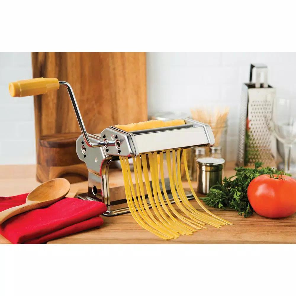 Fox Run Stainless Steel Pasta Machine with 3 Blade Options