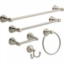 Delta Aubrey Brushed Nickel Towel Ring - Wall Mounted Hand Towel Holder thumbnail 3