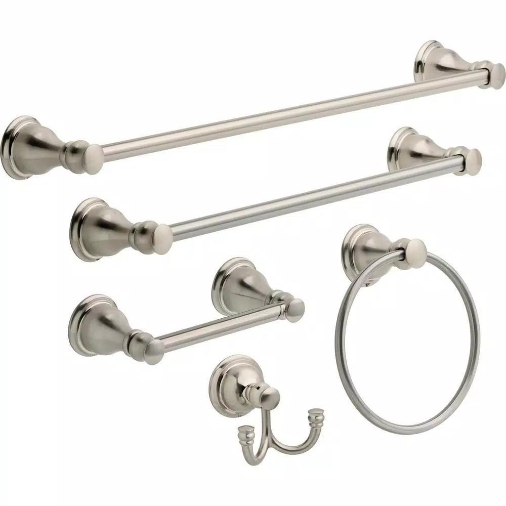 Delta Aubrey Brushed Nickel Towel Ring - Wall Mounted Hand Towel Holder