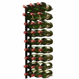 Epicureanist 27-Bottle Metal Wall-Mounted Wine Rack, Black thumbnail 1