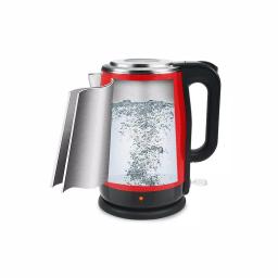 Americana 1.7L Red Cool Touch Stainless Steel Electric Kettle with Temperature Gauge thumbnail 6