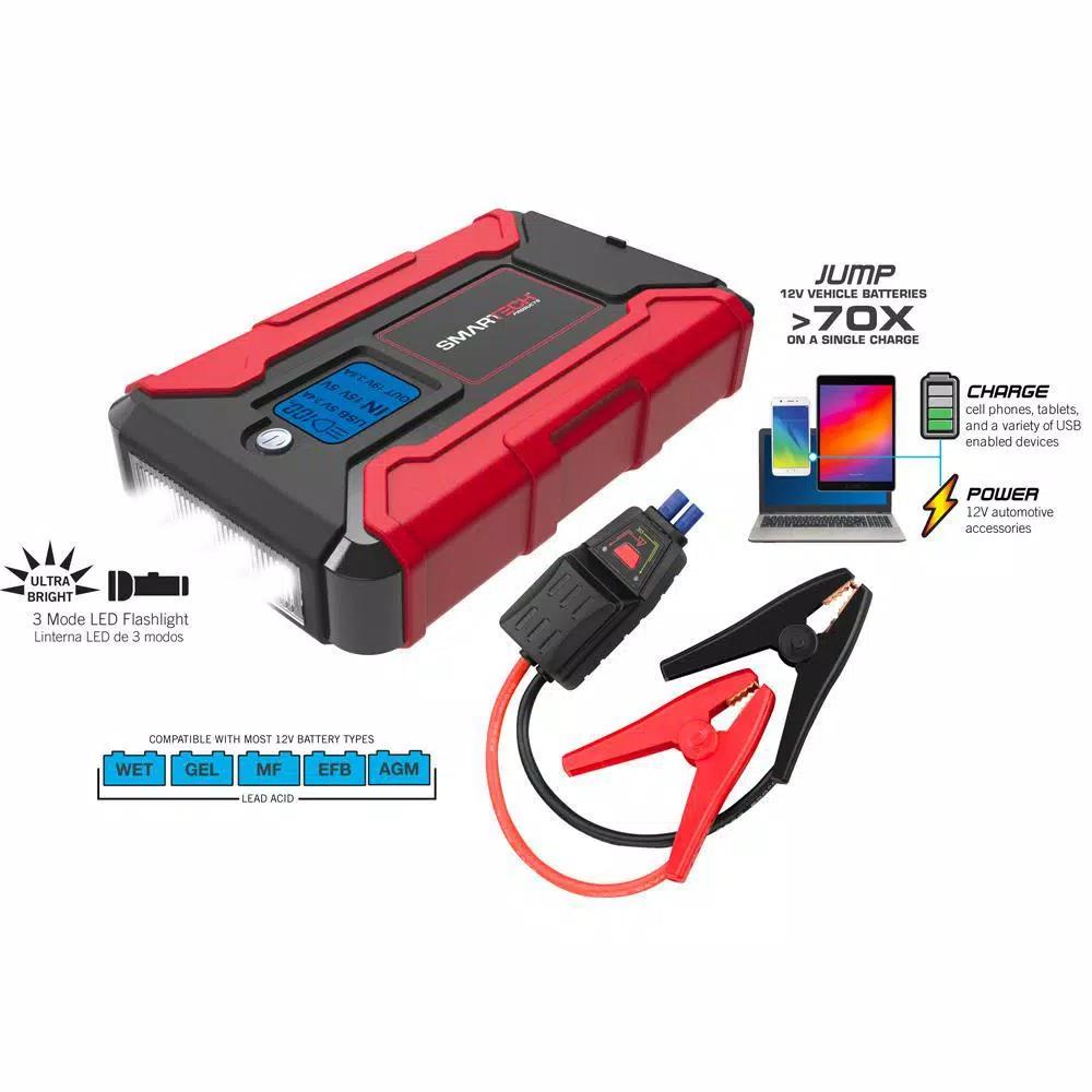 Smartech Products Smartech JS-15000N 15000 mAh Lithium Vehicle Jump Starter and Portable Power Bank