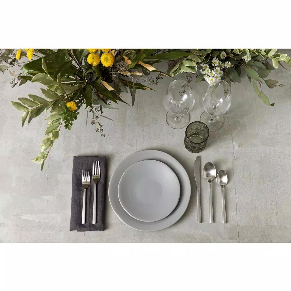 Fortessa Arezzo 5-Piece 18/10 Stainless Steel Brushed Flatware Place Setting
