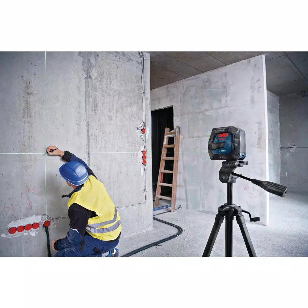 Bosch GLL100-40G Green Beam Self-Leveling Cross-Line Laser Level, 100 ft. Range