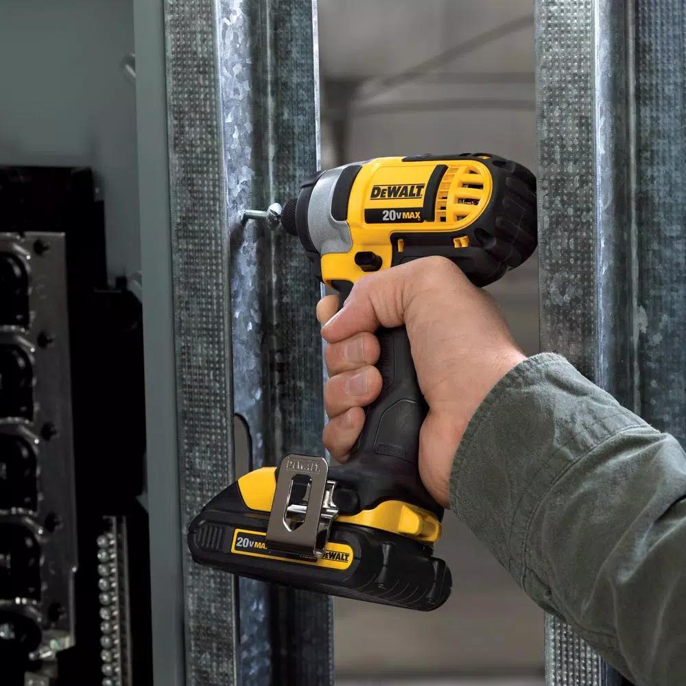 DEWALT 20V MAX 16-Gauge Cordless Angled Nailer Kit with Bonus 1/4 in. Cordless Impact Driver