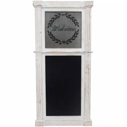 FirsTime & Co. FirsTime and Co. 34.5 in. x 16 in. Whitewash Wreath Chalkboard Memo Board, Farmhouse Style thumbnail 2
