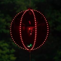 Alpine Corporation 3-Tier Hanging Christmas Ornaments with Chasing LED Lights, Indoor/Outdoor thumbnail 10