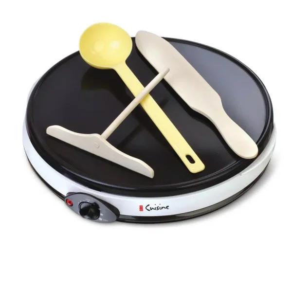 Euro Cuisine 12 in. Non-Stick Ceramic Crepe Maker & Griddle, White