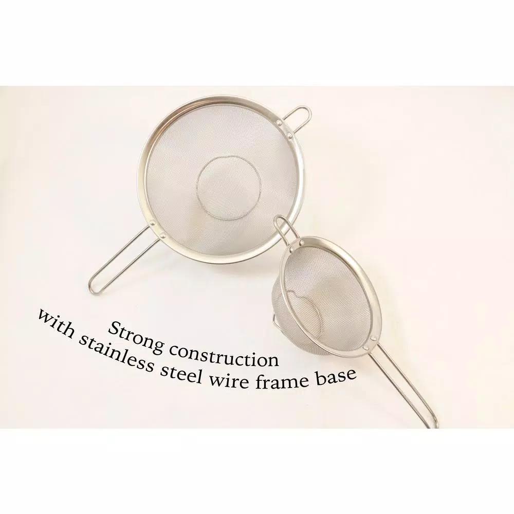 ExcelSteel 9 in. Stainless Steel Mesh Strainer with Long Riveted Handle