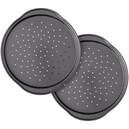 Wilton Perfect Results 14 in. Non-Stick Perforated Pizza Crisper Pan, Set of 2 thumbnail 1