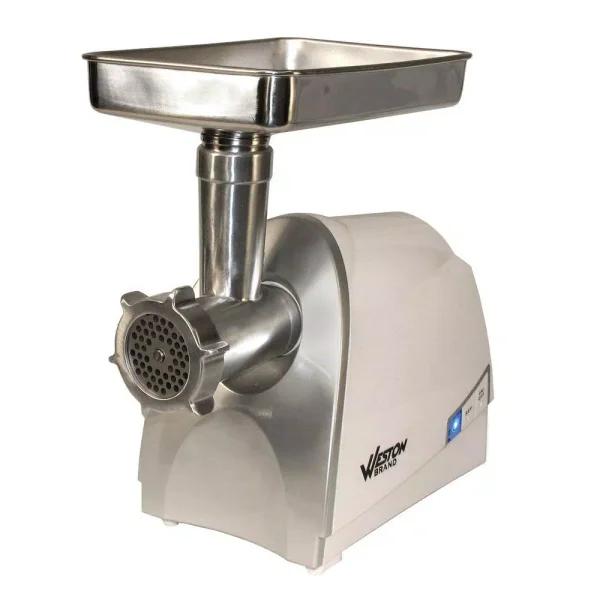 Weston No. 8 575W Electric Meat Grinder and Sausage Stuffer with Stainless Steel Plates