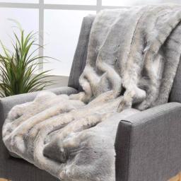 Noble House Toscana Timeless Grey Faux Fur Throw Blanket, 60 x 50 in. thumbnail 5