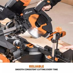 Evolution Power Tools Evolution R255SMSDB+ 10 in. 15 Amp Dual Bevel Sliding Miter Saw with Laser Guide thumbnail 6