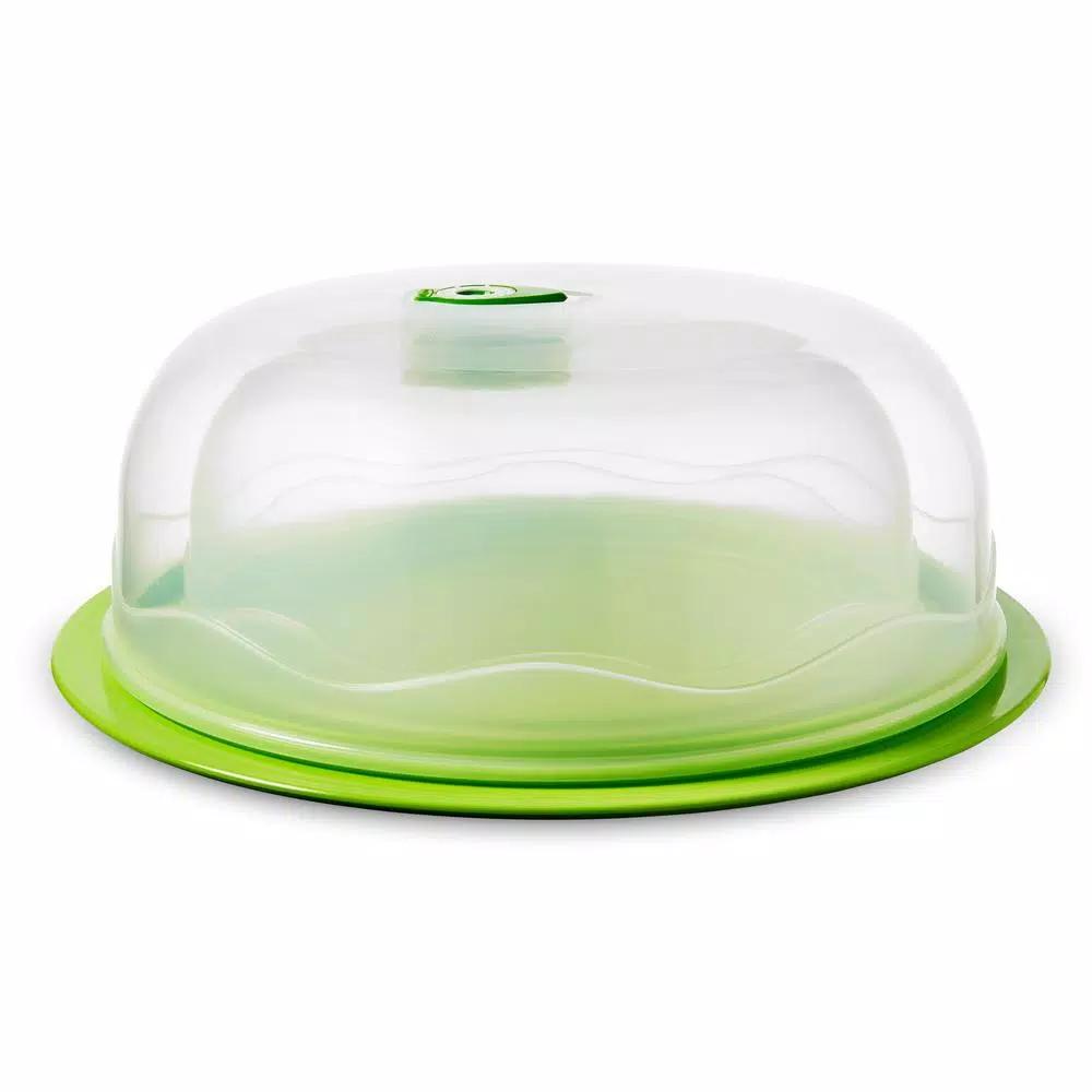 Ozeri INSTAVAC Ready-Serve Domed Food Storage Container Set, 4-Piece BPA-Free Vacuum Seal Nesting Set