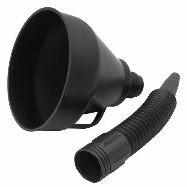 Stark 14.5 in. Multi-Purpose Funnel with 10 in. Flexible Spout Extension and Mesh Strainer