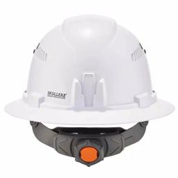 Ergodyne Skullerz 8973 Class C Full Brim Vented Hard Hat with Ratchet Suspension - White thumbnail 4