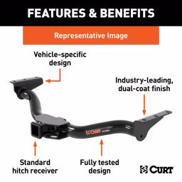 CURT Class 3 Trailer Hitch for Volkswagen Tiguan, 2" Receiver thumbnail 3