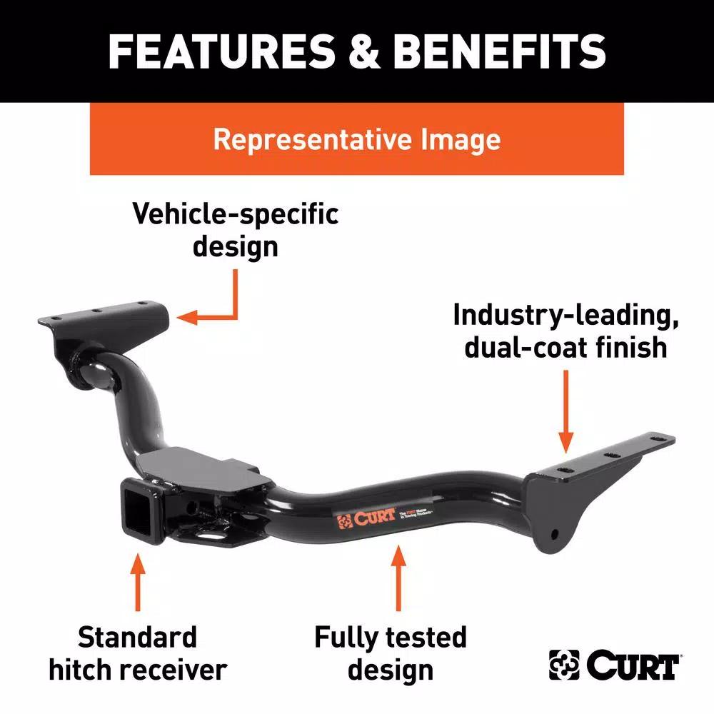 CURT Class 3 Trailer Hitch for Volkswagen Tiguan, 2" Receiver