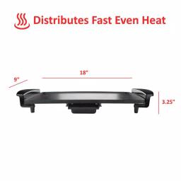 Brentwood Appliances 27 sq. in. Nonstick Electric Griddle with Drip Pan and Temperature Control, Black thumbnail 5