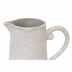 Abigails Bali 72 fl. oz. Ivory Ceramic Pitcher with Textured Finish thumbnail 2