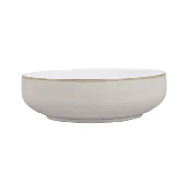 Denby Natural Canvas 9.5 in. Ceramic Serving Bowl, White