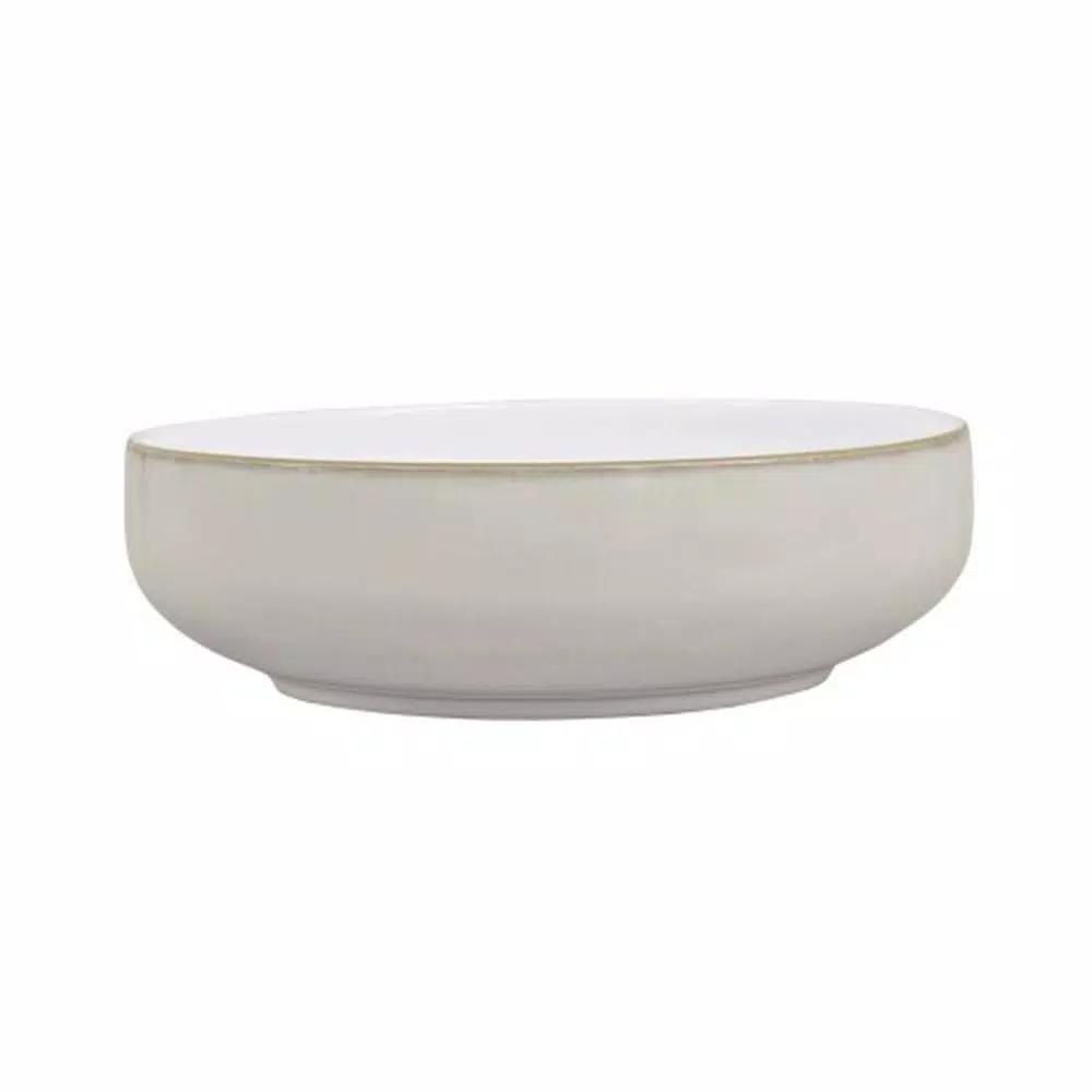 Denby Natural Canvas 9.5 in. Ceramic Serving Bowl, White