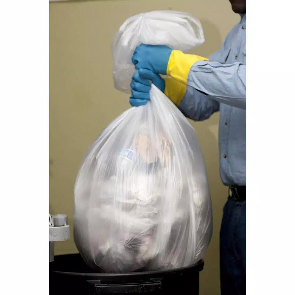 Aluf Plastics 55 Gallon Heavy-Duty Clear Recycling Bags, 1.5 Mil, 100-Count