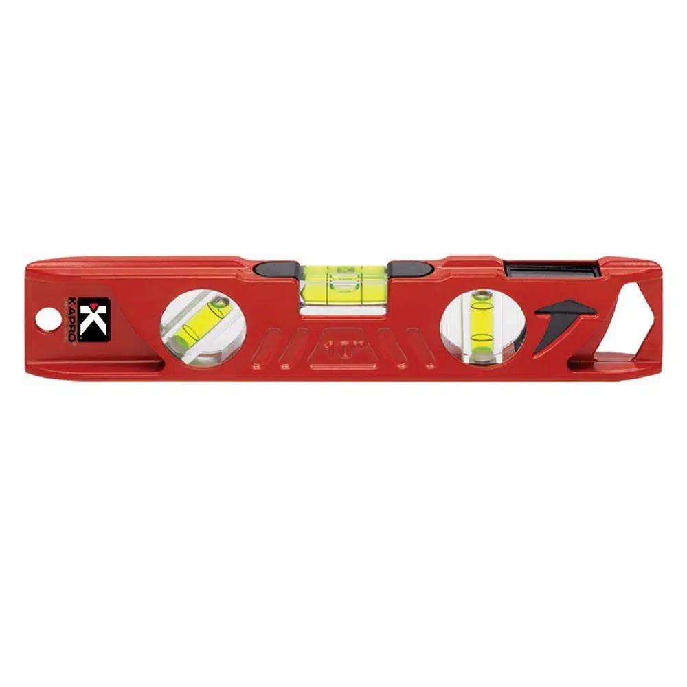 Kapro 10 in. Magnetic Cast Aluminum Torpedo Level with Plumb Site