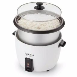 AROMA 32-Cup White Rice Cooker and Slow Cooker with Steam Tray thumbnail 2