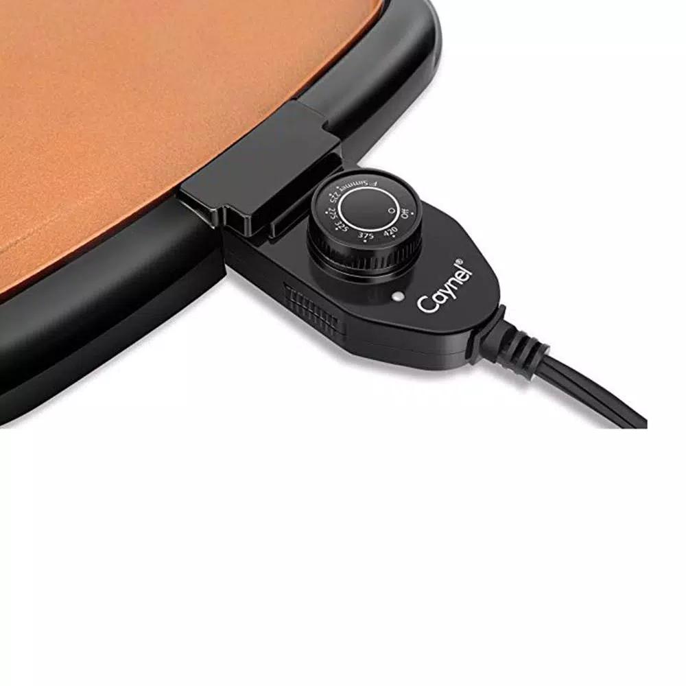 Boyel Living 1200W Nonstick Electric Griddle and Skillet with Adjustable Thermostat, Copper