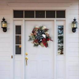 Fraser Hill Farm 20 in. Artificial Christmas Wreath with Snowman, Pinecones, and Berries thumbnail 4