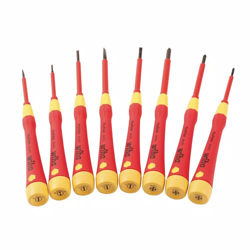 Wiha 8-Piece Insulated PicoFinish Screwdriver Set, 1000V VDE Certified