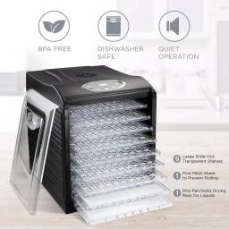 Ivation 9-Tray Electric Food Dehydrator with Digital Timer & Temperature Control, 600W thumbnail 7