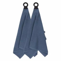 RITZ Hook and Hang Federal Blue Woven Cotton Kitchen Towels, Set of 2 thumbnail 1