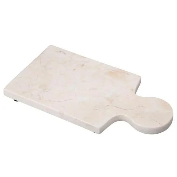 Creative Home 12 x 6 in. Natural Champagne Marble Cheese Board - Beige Octagonal Serving Tray
