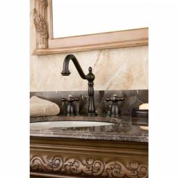 Kingston Brass Victorian 8 in. Widespread 2-Handle Bathroom Faucet, High Arc Spout, Oil Rubbed Bronze thumbnail 2