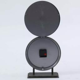 Winsome House Black Metal Vintage Table Top Clock with Roman Numerals thumbnail 7