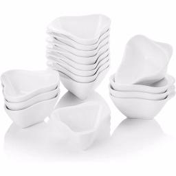 MALACASA 3 in. White Porcelain Ramekins Set of 16, Ceramic Souffle Dishes and Serving Bowls thumbnail 1