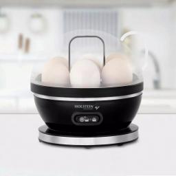 HOLSTEIN HOUSEWARES Holstein 7-Egg Stainless Steel and Black Egg Cooker with Automatic Shut-Off thumbnail 5