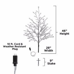 Alpine Corporation 58 in. Frosty Christmas Snowflake Tree with 120 Cool White LED Lights thumbnail 2