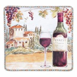 Certified International Tuscan Breeze 12.5 in. Stoneware Square Platter, Multi-Colored thumbnail 1