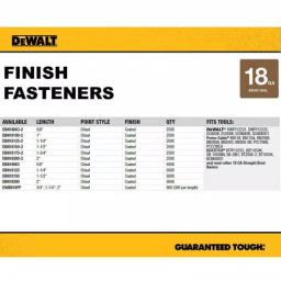 DEWALT 1-1/2 in. 18-Gauge Brad Nails, 2500 Count Pack thumbnail 3
