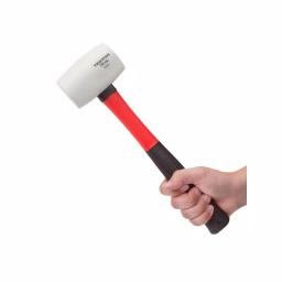 TEKTON 16 oz. White Rubber Mallet with Fiberglass Handle thumbnail 4