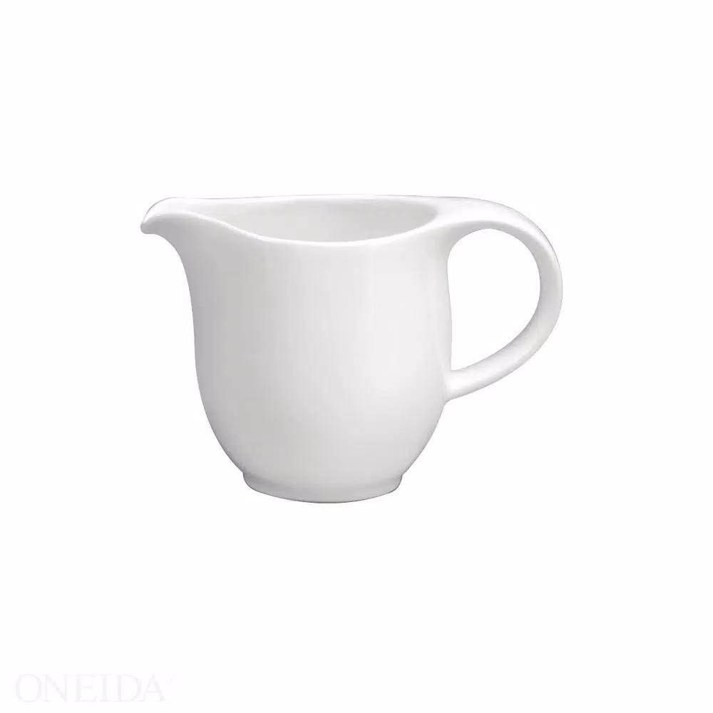 Oneida Cromwell 10 oz. White Porcelain Creamers, Set of 36