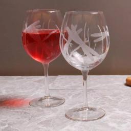 Rolf Glass Dragonfly Etched 18 oz. Balloon Red Wine Glasses, Set of 4 thumbnail 2